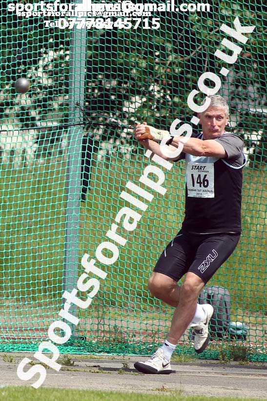 Mens hammer, 2019 NEMA Track and Field Champs, Monkton. Photo:  David T. Hewitson/Sports for All Pics
